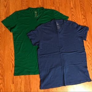2 Gap V-necks.